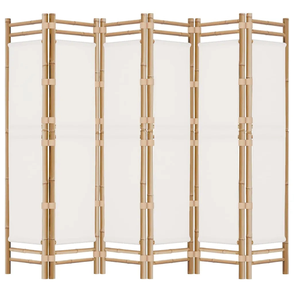 Divisorio Ambienti | Divider per stanze | Paravento 6 Pannelli Pieghevole 240 cm Bamb¨´ e Tela