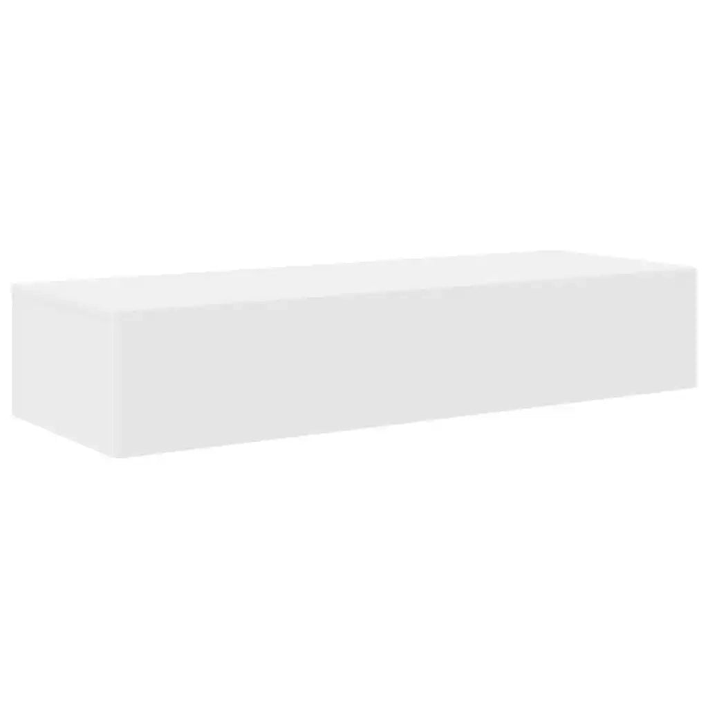 Scaffale a Parete con Cassetti Bianco 100x36x19cm in Truciolato 859986