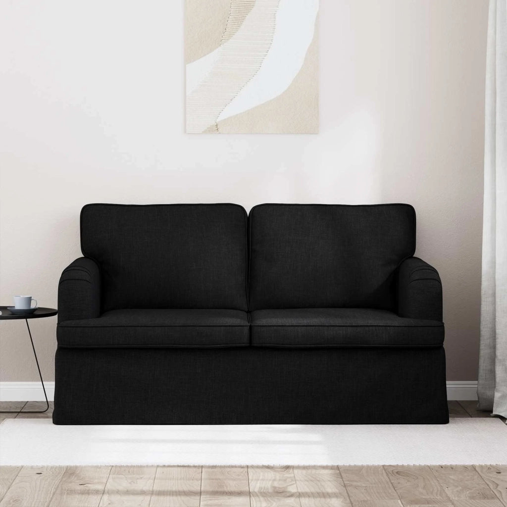 Divano Nero 144 x 80 x 85 cm Tessuto