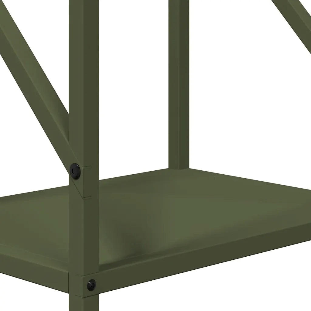 Rastrelliera per Legna da Ardere Verde Oliva 34x25x100 cm CFW7619407