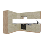 Cucina angolare completa Fame-Line Pannello in quercia/Rovere dorato 287 x 46 cm senza piano di lavoro Vicco