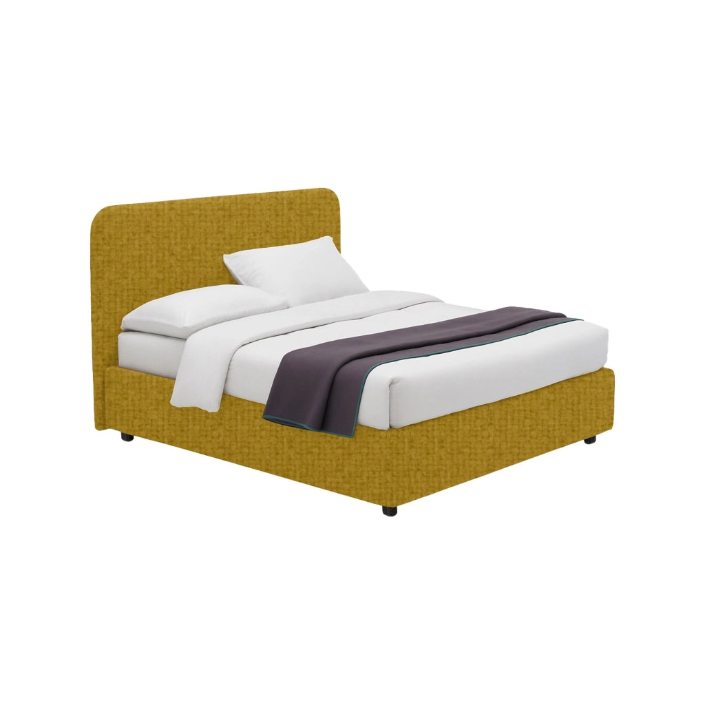 Slough, Letto Singolo Sfoderabile Made in Italy, Giallo Ocra