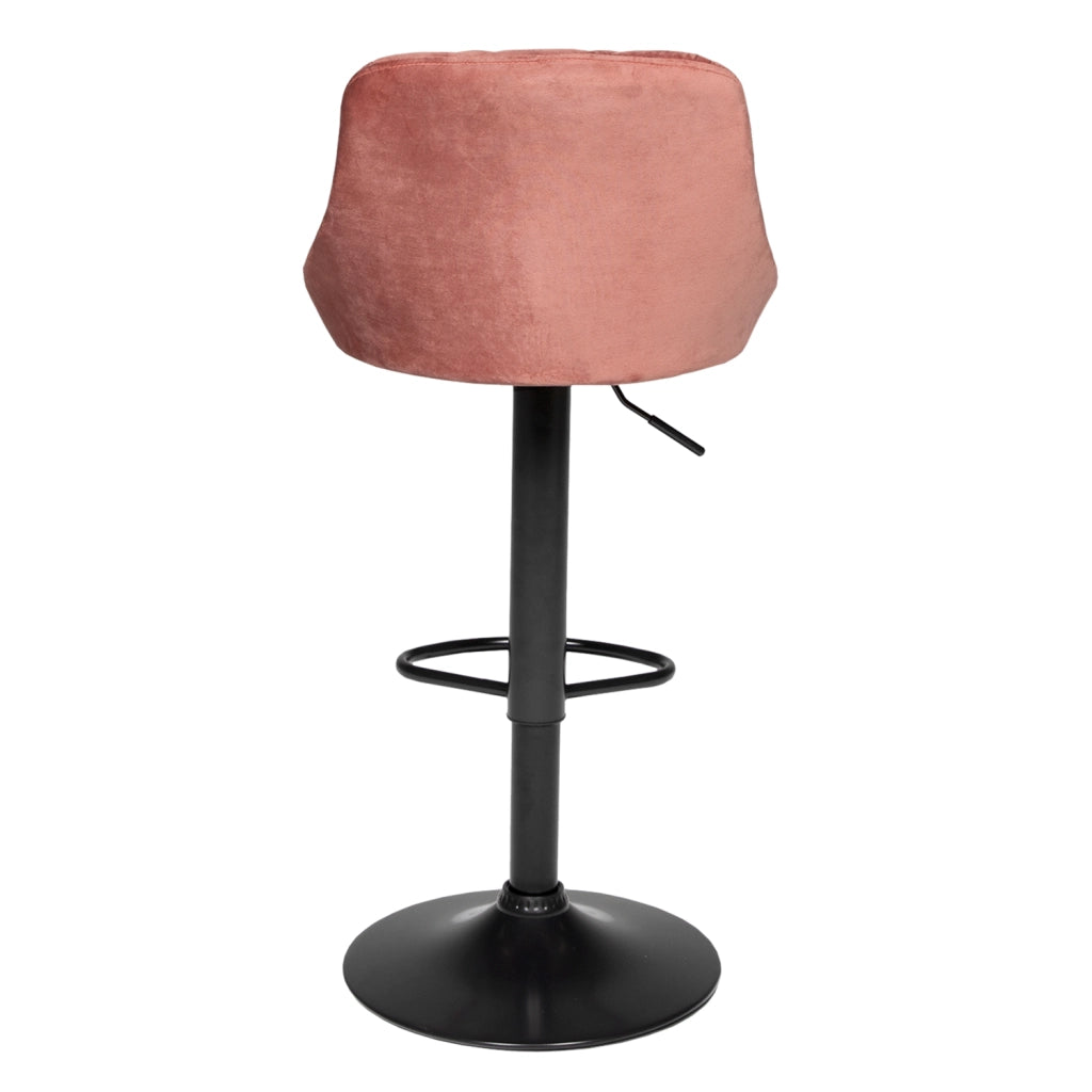 Set di 2 sgabelli da bar in velluto rosa ROBIN