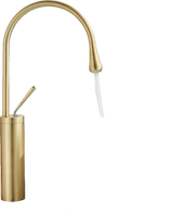 Lydia | Rubinetto da bagno Hotel Gastro oro | in acciaio inox per lavelli alti|rubinetto miscelatore 2 attacchi| Raccordo alta pressione alto bagno