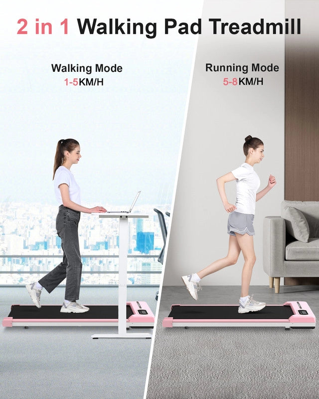 Tapis roulant, Tapis roulant da banco , Velocità regolabile 1-8KM/H, con telecomando e display LED, Tapis roulant domestico
