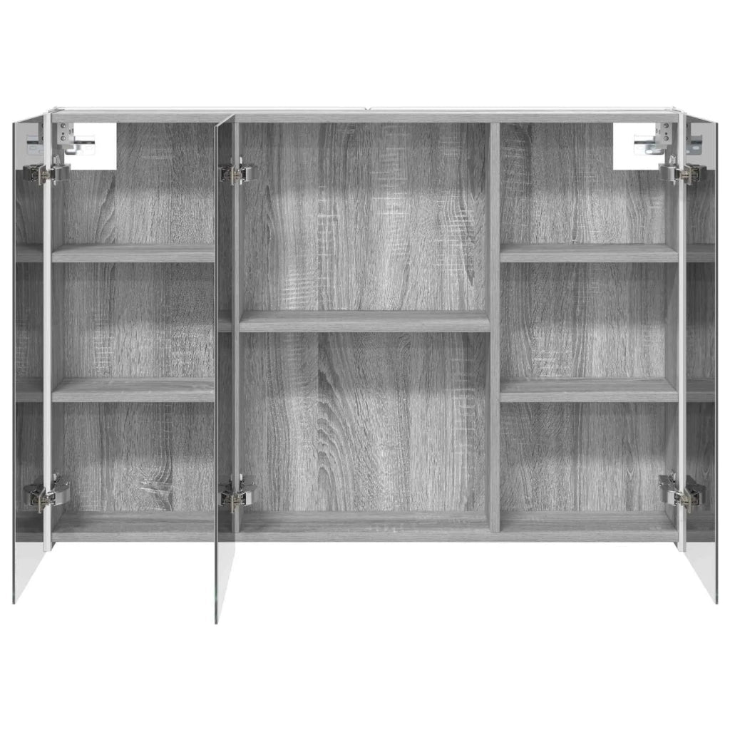 Mobiletto per specchio da bagno Grigio Sonoma