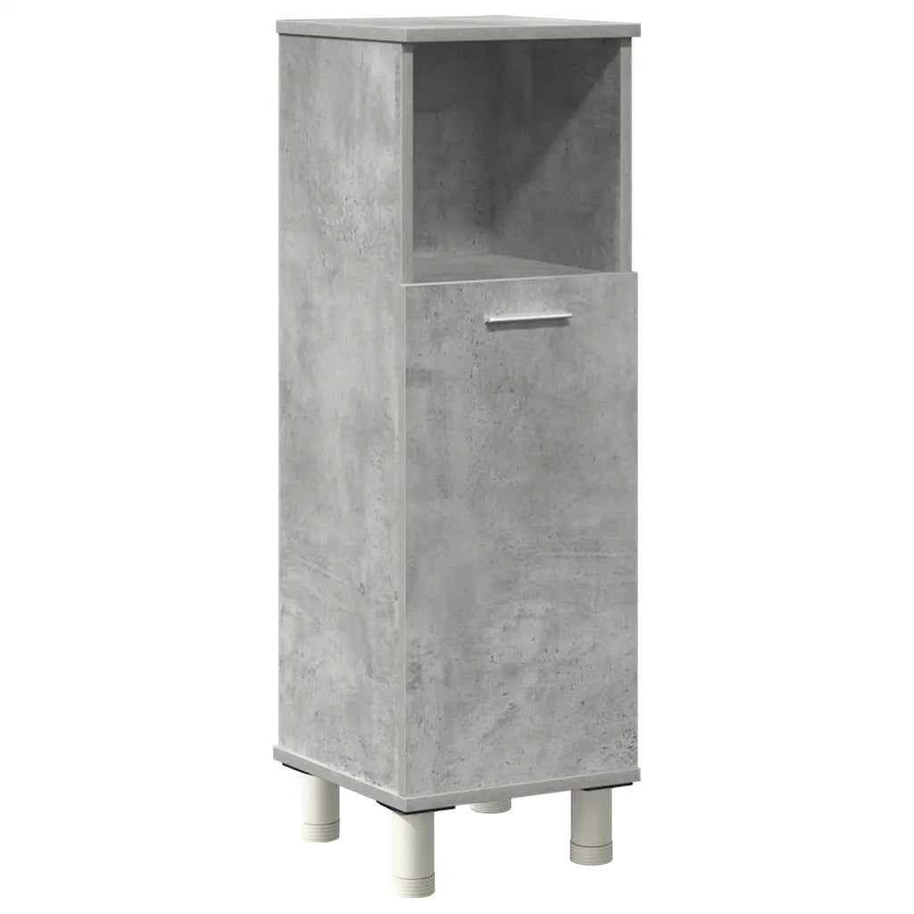 Set Mobili da Bagno 4 pz Grigio Cemento in Legno Multistrato 3324850
