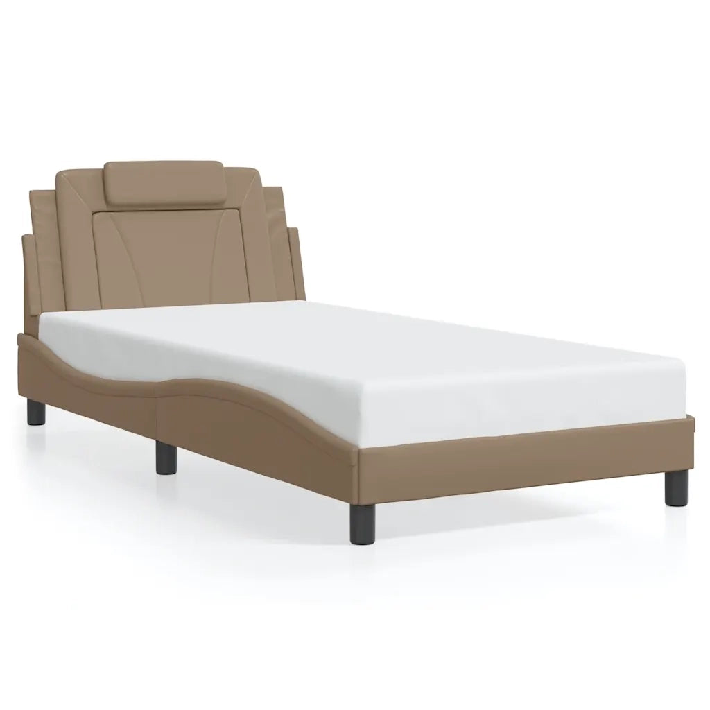 Giroletto con Testiera Cappuccino 100x200 cm in Similpelle