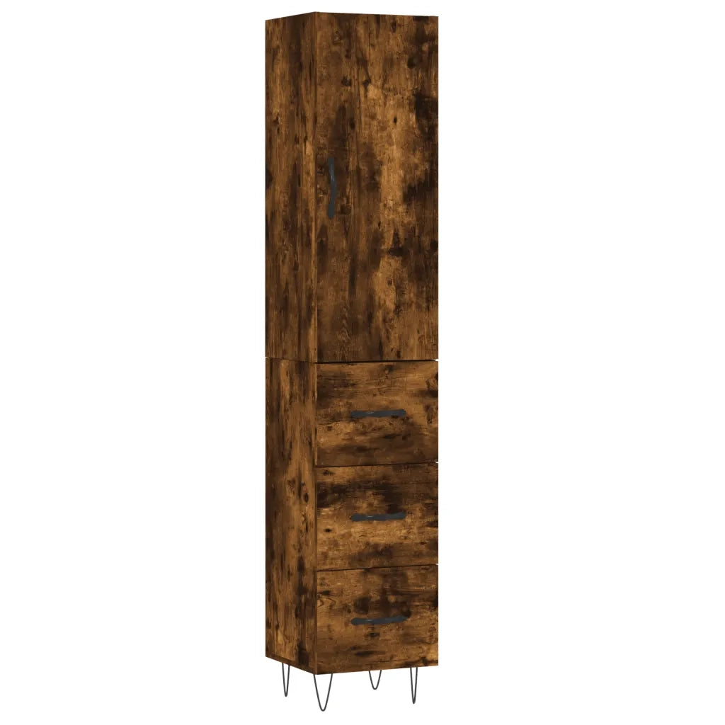 Credenza Rovere Fumo 34,5x34x180 cm in Legno Multistrato 3198886