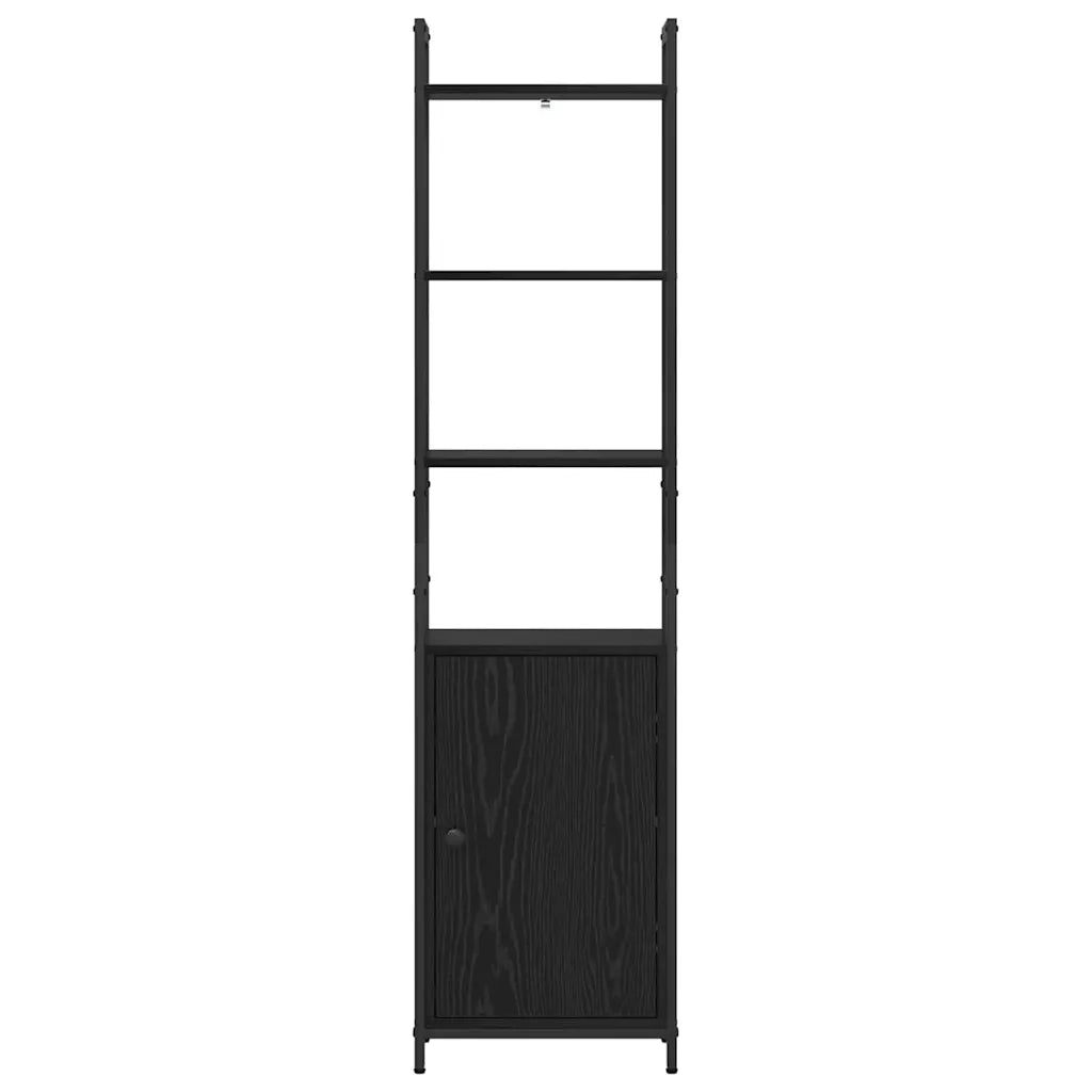 Armadio per Libri Rovere Nero 40 x 24 x 161 cm