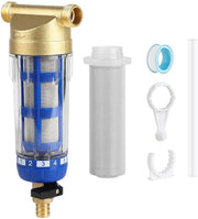 Filtro sedimentare a sedimentazione inversa - 40μm - Bicchiere trasparente - Filtro acqua - Materiale in acciaio inossidabile - Materiale in ottone corrosione-resistente