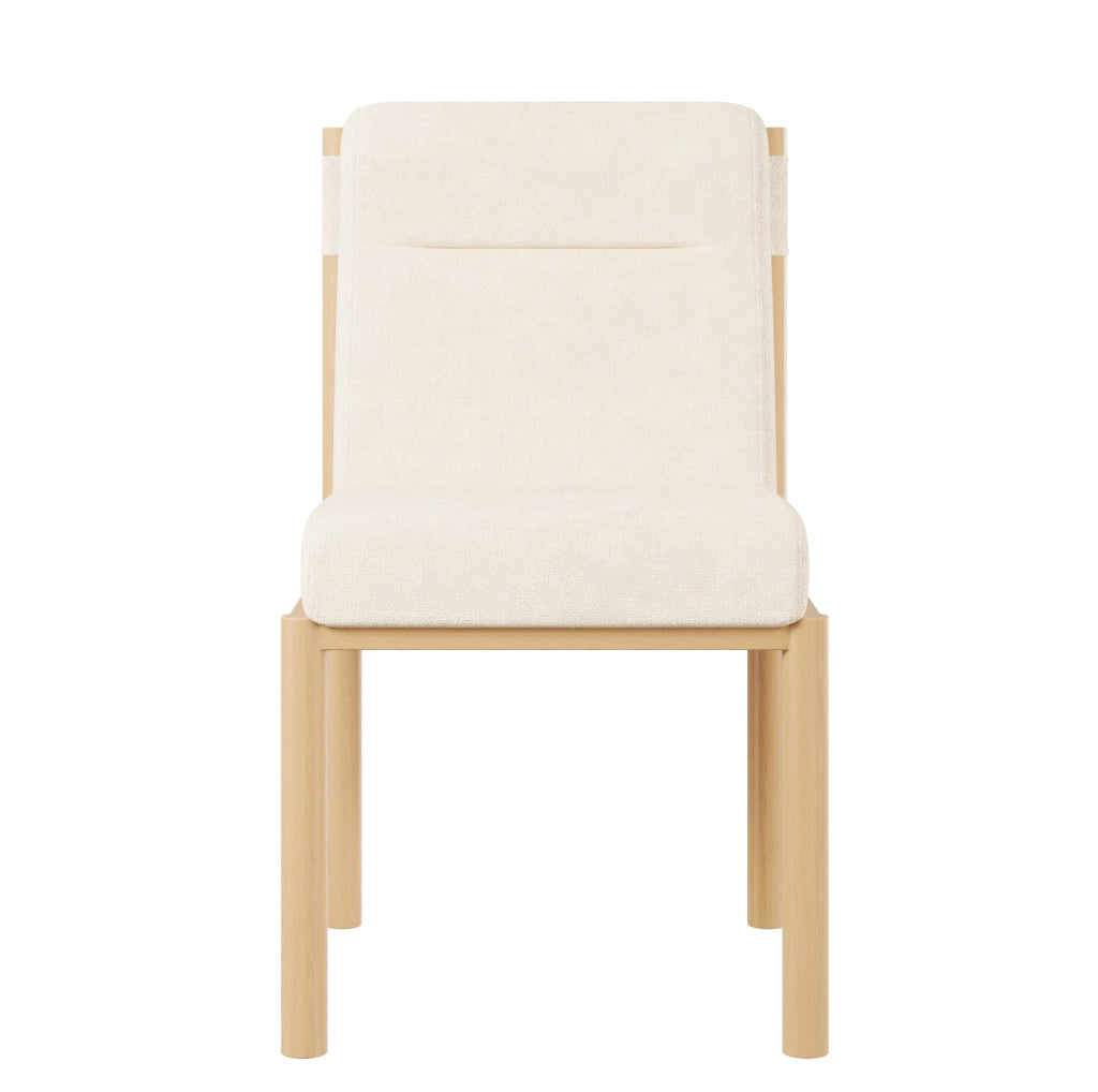 Set di 4 sedie 46x52x80.5 cm con seduta imbottita in sherpa e struttura in metallo beige