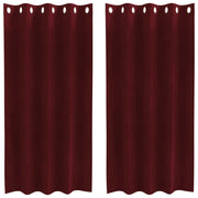 Tende Oscuranti | Tende Blackout 2 pz Rosso Vino 140 x 175 cm Velluto