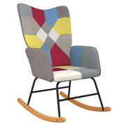Sedia a Dondolo in Tessuto Patchwork CFW3964322