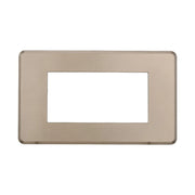 Placca Slim Sottile 4P Serie Moon Colore Titanio Compatibile Con Bticino Axolute Air