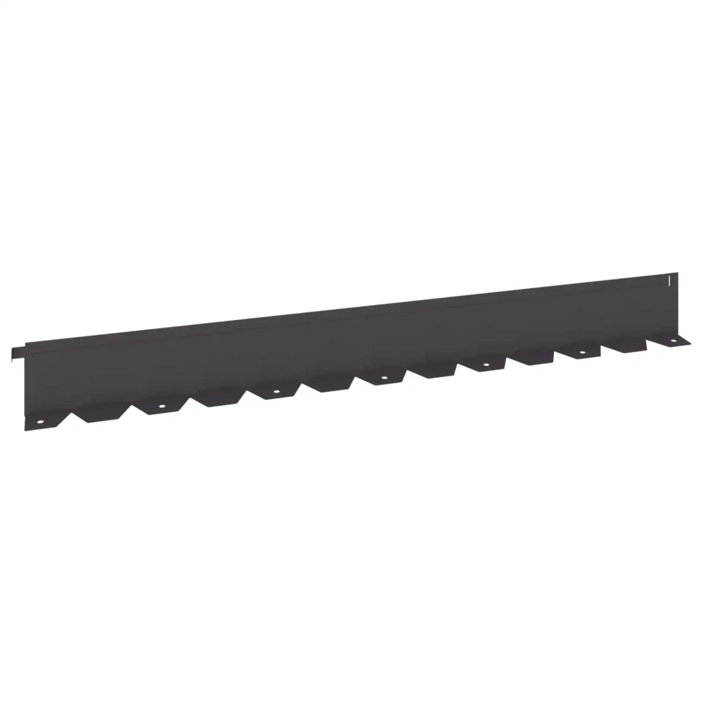 Bordura per Prato 30 pz 102 x 10 x 4 cm Acciaio Nero 8008744