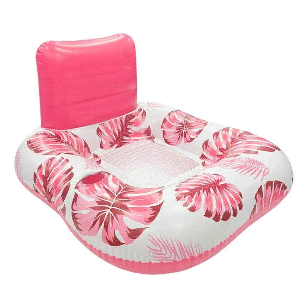 Trade Shop - Poltrona Con Schienale Gonfiabile Galleggiante Ad Acqua Piscina Mare 140x115cm 628532 -