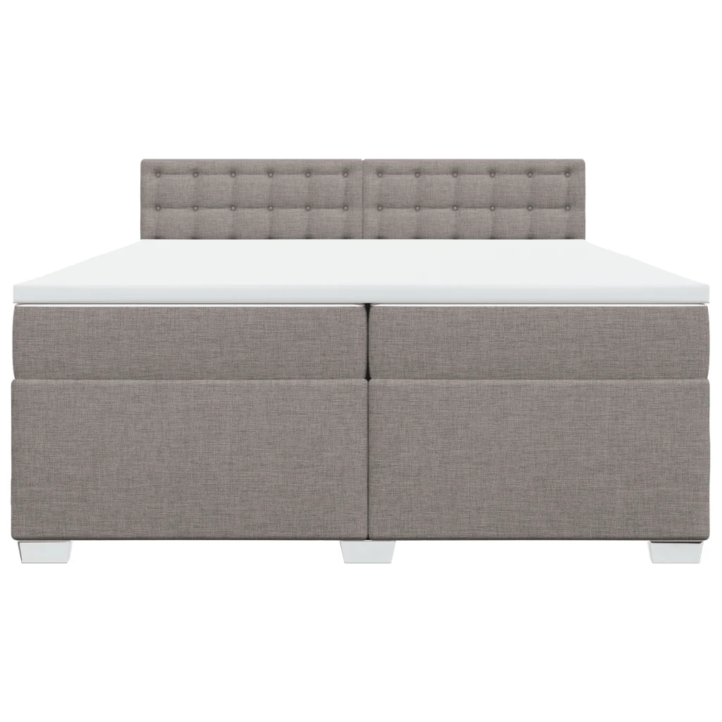 Giroletto a Molle con Materasso Tortora 200x200 cm in Tessuto