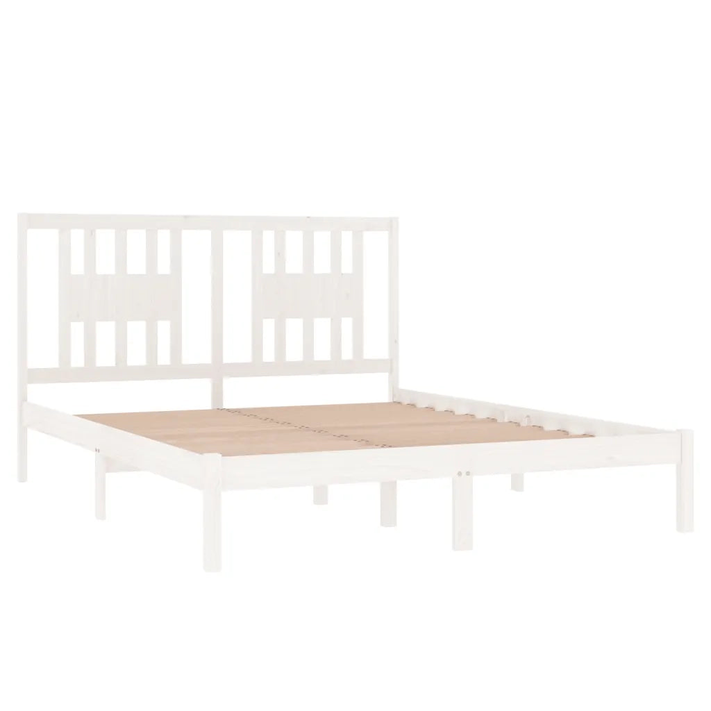 Giroletto Bianco in Legno Massello di Pino 140x200 cm 3104064