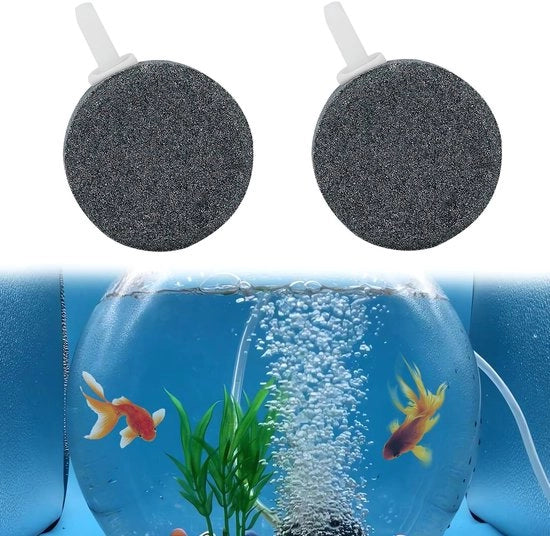 Dispensatore di ossigeno per acquario - 2 pezzi - Pietra di ossigeno per acquario - Diffusore di ossigeno - Materiale di alta qualità - Rafforzamento dell'ossigenazione efficace