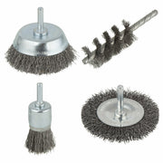 Set Spazzole Metalliche Trapano Disco Tazza Pennello Cilindro Wolfcraft 2133000