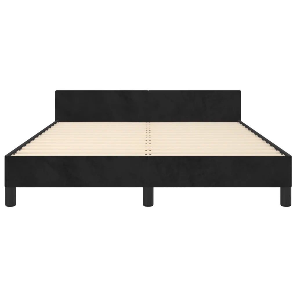 Giroletto senza Materasso Nero 140x190 cm in Velluto 3125997