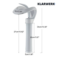 NAVIS | Rubinetto da bagno a cascata di design bianco alto | Elegante  in acciaio inox premium per lavelli alti miscelatore 2 attacchi