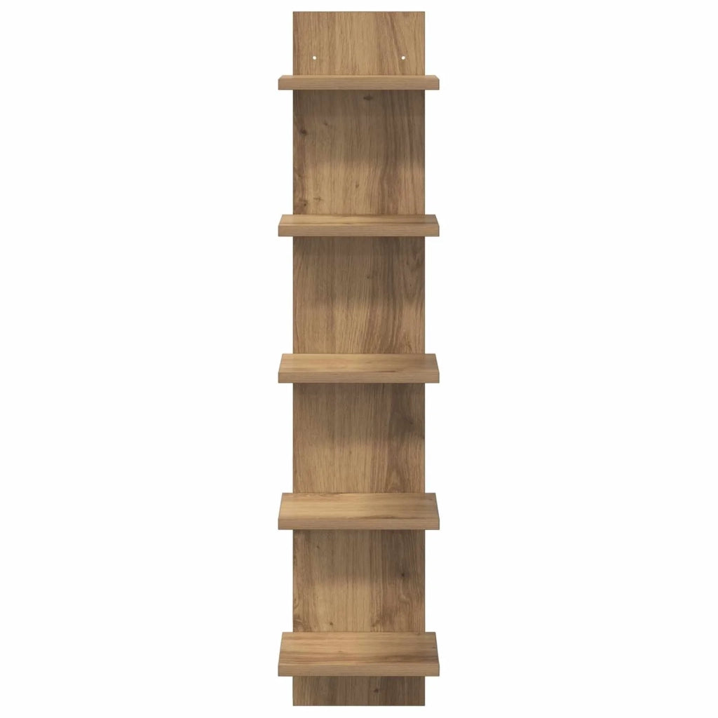 Scaffale da parete 2 pcs Rovere Artigianale 22 x 15 x 100 cm 8012435