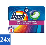 24 x Capsule di Detersivo 3in1 - 15 Capsule - Colori Brillanti - Conservazione dei Colori - Rimozione delle Macchie - Freschezza - Efficienza della Lavatrice