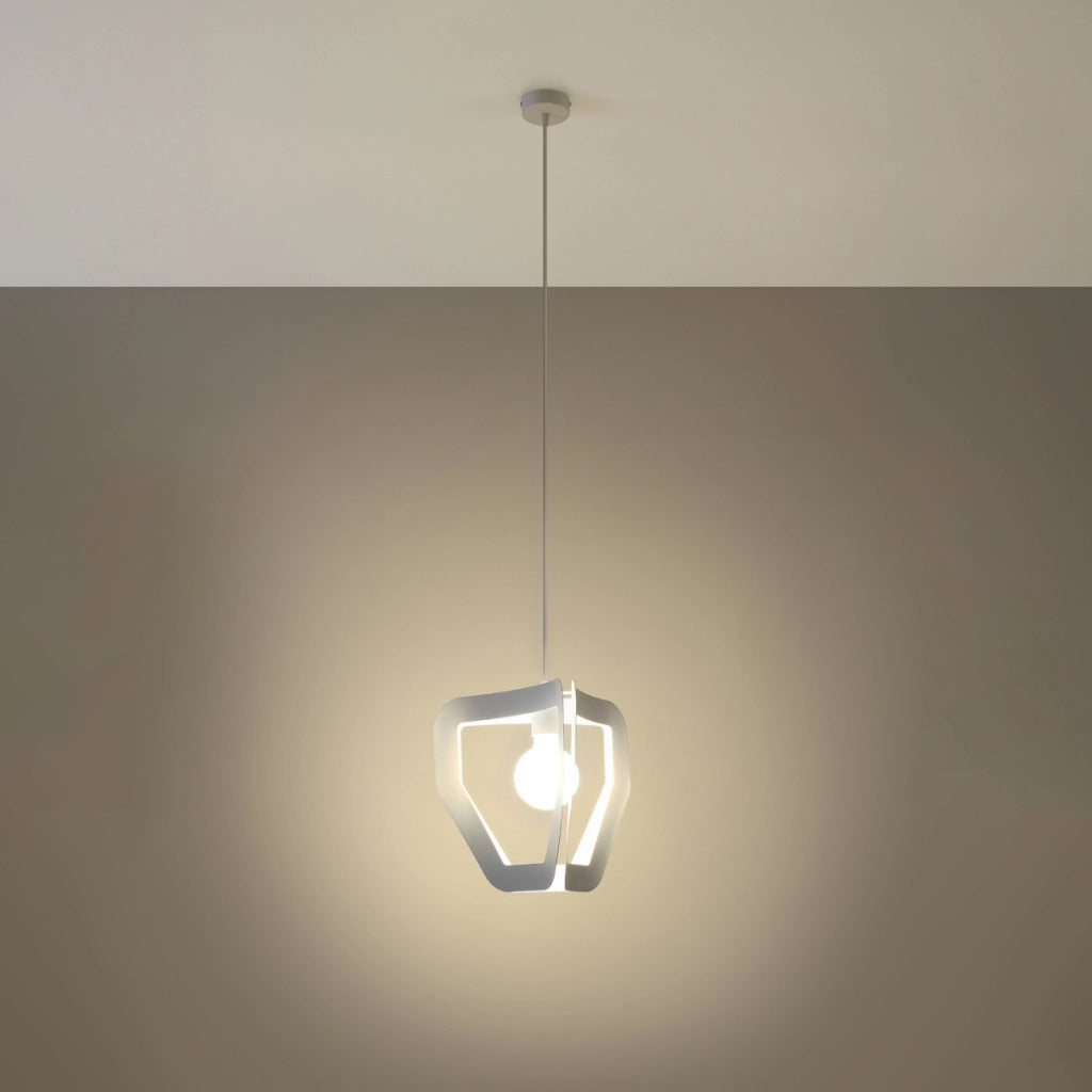 Lampada a sospensione TRES bianco