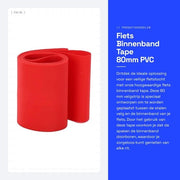 Tubo di protezione per pneumatici da bicicletta - 80mm - nastro anti-puntura in PVC - adatto per pneumatici 26 pollici - duraturo - striscia di protezione per ruota - accessori per bicicletta e modelli da aeromobile