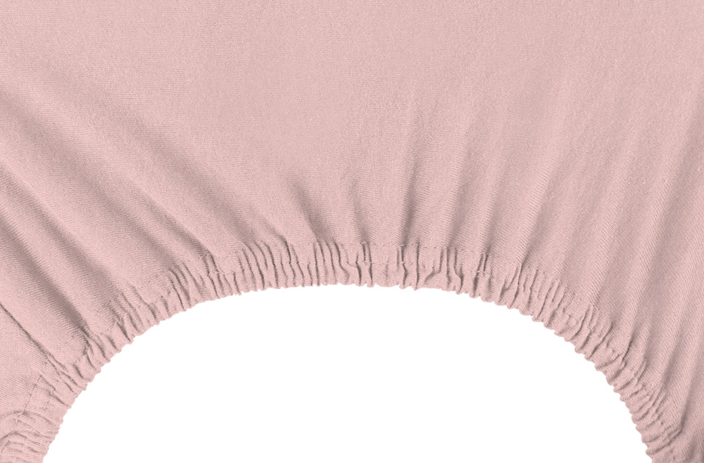 Lenzuolo Sotto Con Angoli Elastici 100% Puro Cotone  Rosa - Singolo
