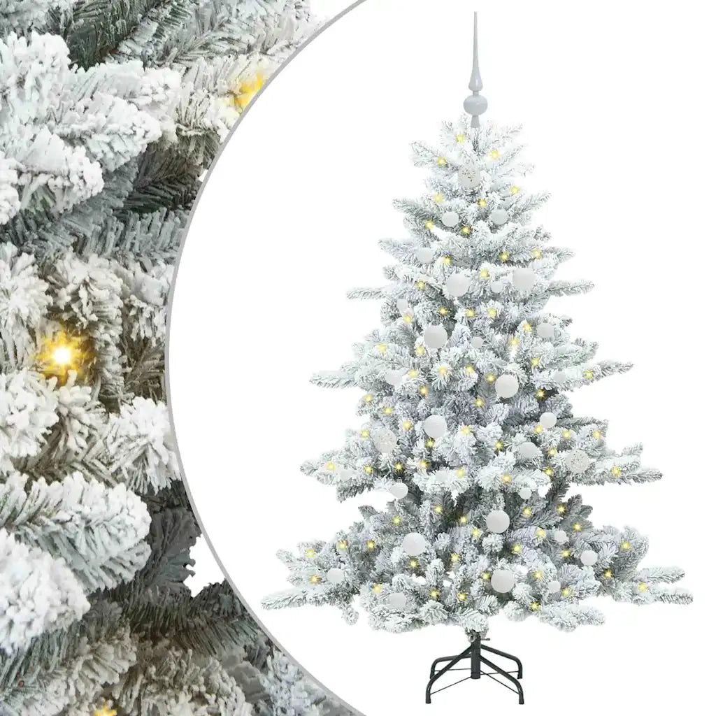 Albero di Natale | Decorazioni natalizie Artificiale con Rami Pieghevoli Bianco 150 cm