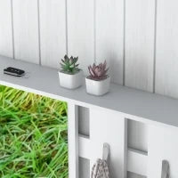Set Mobili da Ingresso con Appendiabiti, Specchio, Panca con Cuscini e Scarpiera per 8 Paia di Scarpe, Bianco