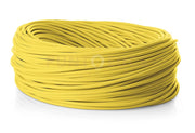 Rolla 50 mt cavo elettrico 2x0,75 mm rivestito in tessuto giallo
