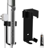 Supporto per capelli in alluminio - Appoggio per strumenti per capelli senza perforazione - Nero, per bagno camera da letto wc