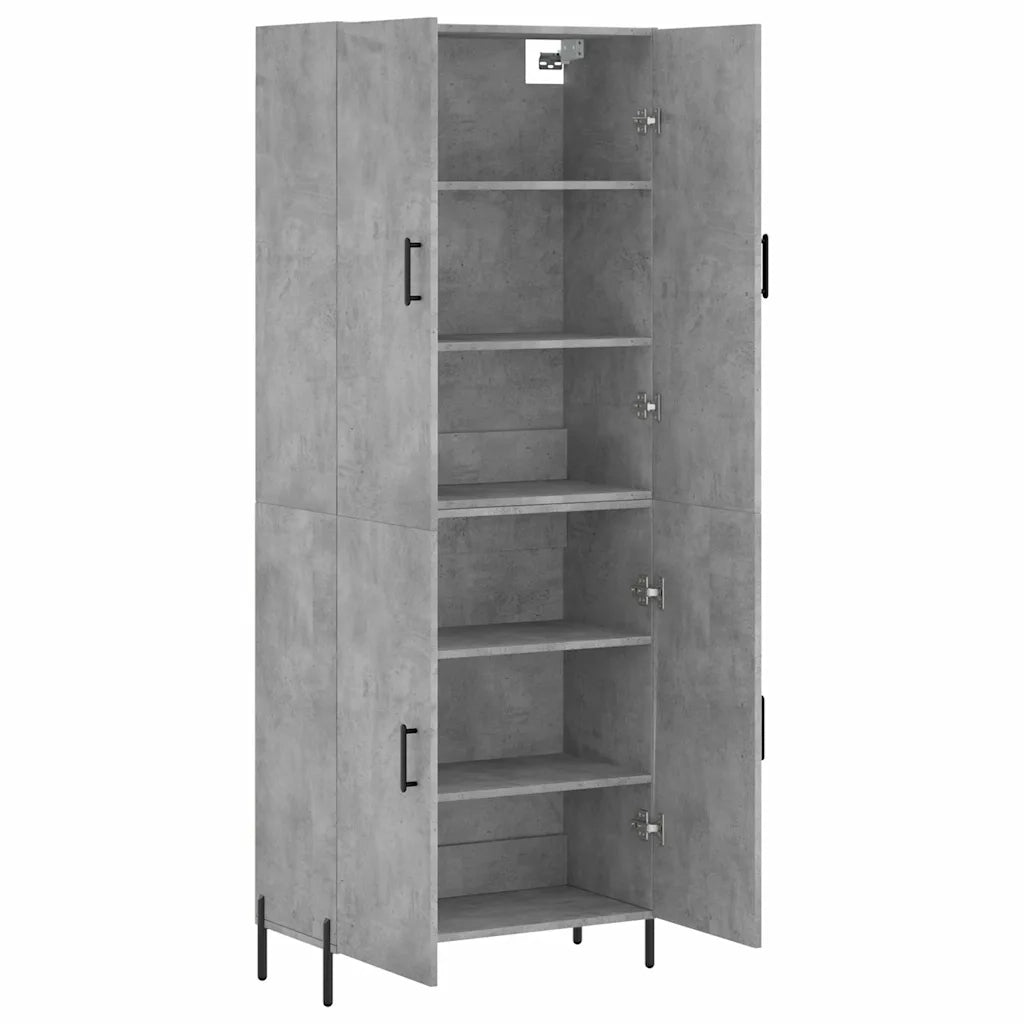 Credenza Grigio Cemento 69,5x34x180 cm in Legno Multistrato 3195687