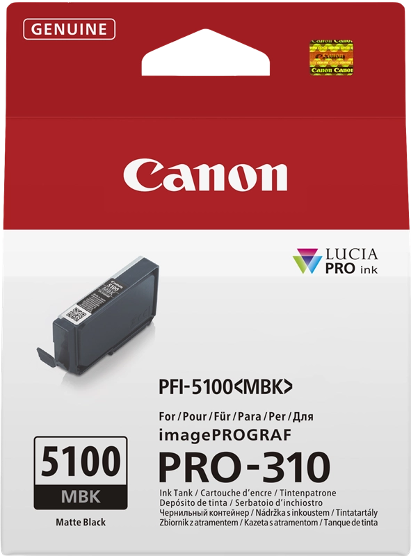 Canon PFI-5100 MBK cartuccia d'inchiostro 1 pz Originale Nero opaco