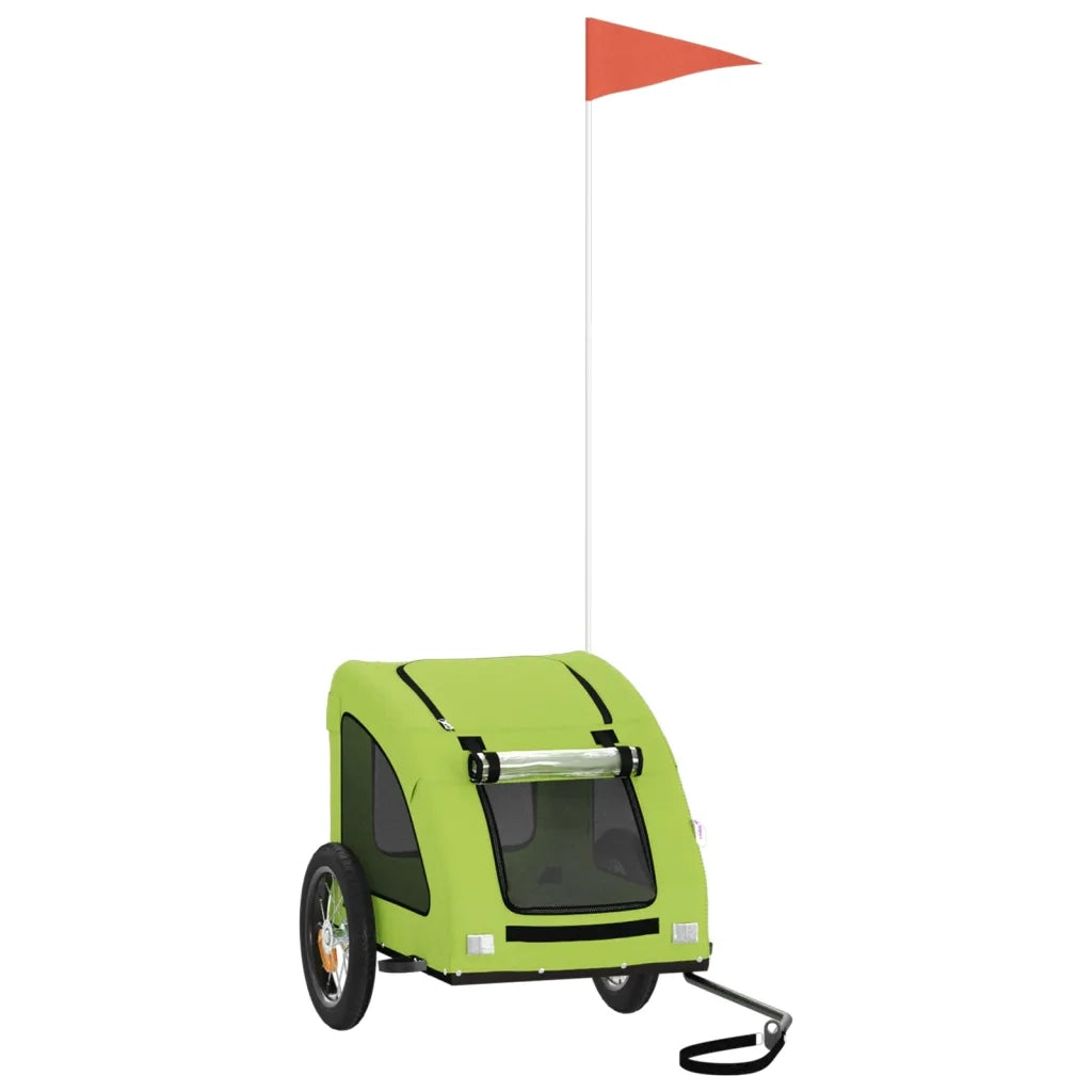 Rimorchio da Bici per Animali Verde Oxford e Ferro CFW1641736