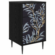 Armadio da Notte DOKKUM Rovere Nero 36 x 33 x 61 cm 8007325