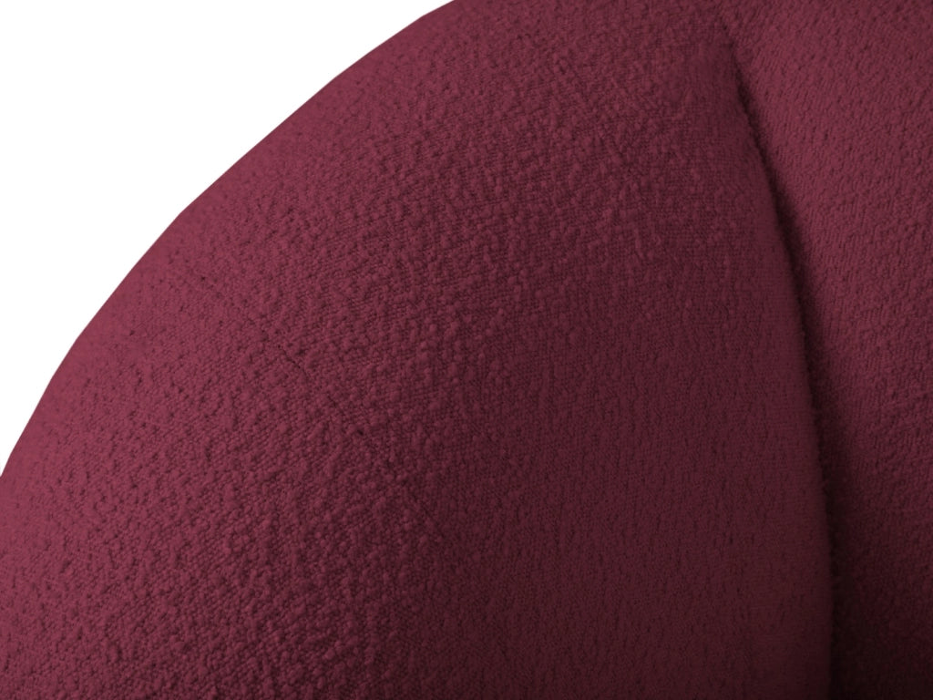 Cosmopolitan Design - Divano "Essen" 2 posti in bouclé bordeaux 