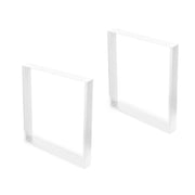 Set Gambe da Tavolo Square Rettangolari H720 Verniciato Bianco Acciaio Emuca