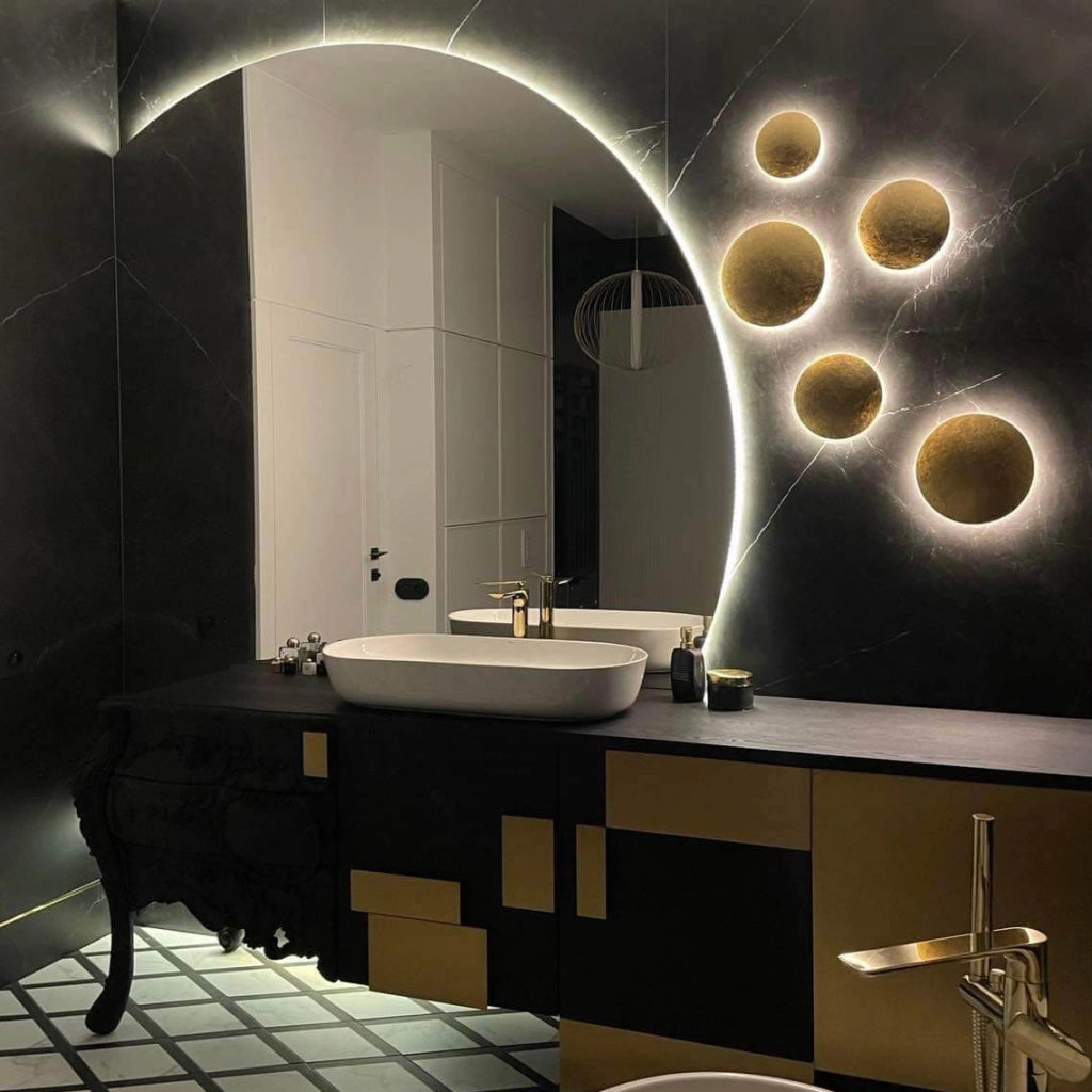 Plafoniera LED Platillo oro alluminio 18W 26cm Light Prestige