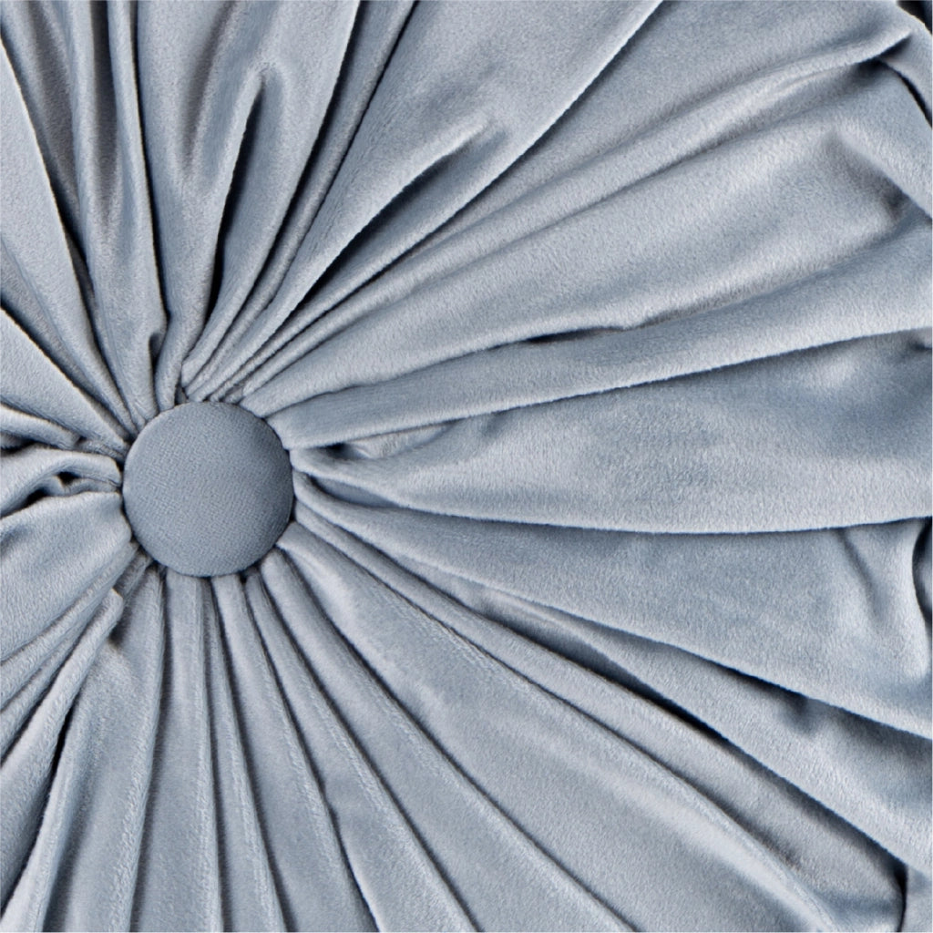 Cuscino Rotondo Zucca Effetto Velluto Circolari Per Divano Decorativo Letto 40 Cm  Azzurro