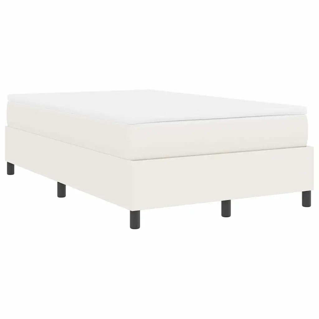 Letto a molle Crema e Bianco 120 x 200 cm Tessuto in Cords 3337459