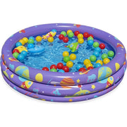 Trade Shop - Piscina Gonfiabile Giardino A 3 Anelli Gioco Per Bambini Con Palline ø 102 Cm 52466 -