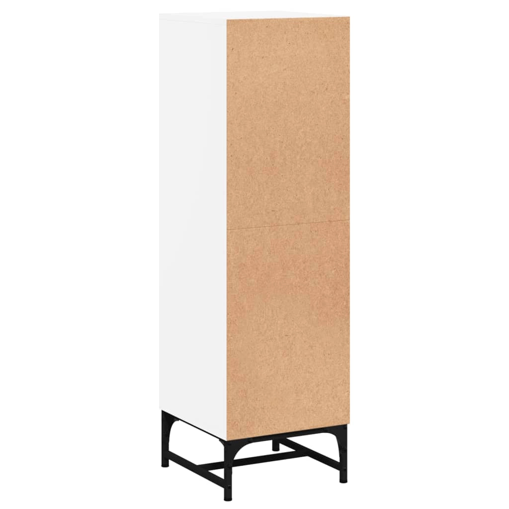 Buffet credenza cassettiera mobiletto mobile contenitore organizer per cucina soggiorno salotto con ante in vetro 35 x 37 x 120 cm bianco 02_0030108