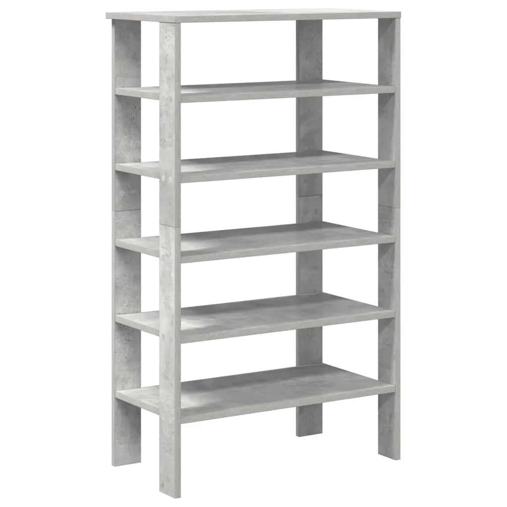 Scarpiera-Scaffale per scarpe Grigio Cemento 61x32x105 cm in Truciolato