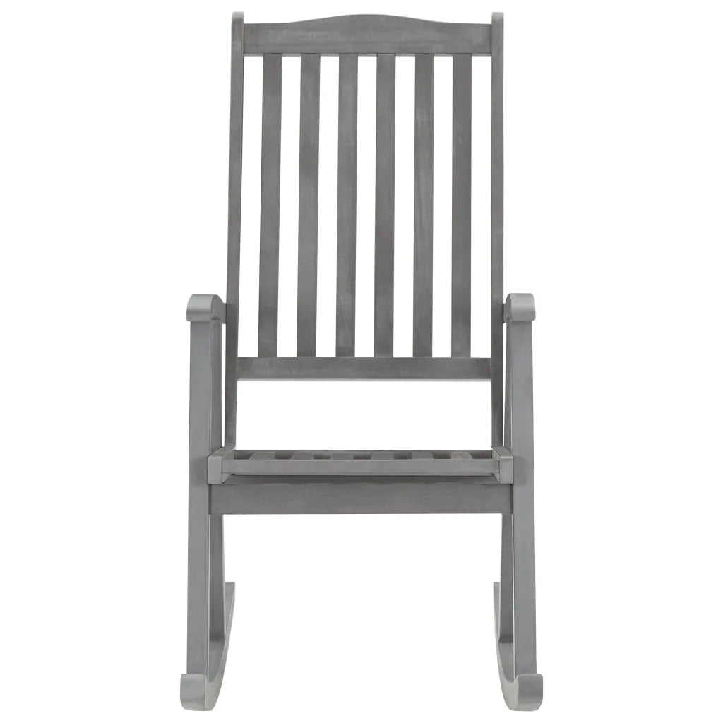 3064217 Rocking Chair with Cushions Grey Solid Acacia Wood (311845+47540) cod mxl 46283