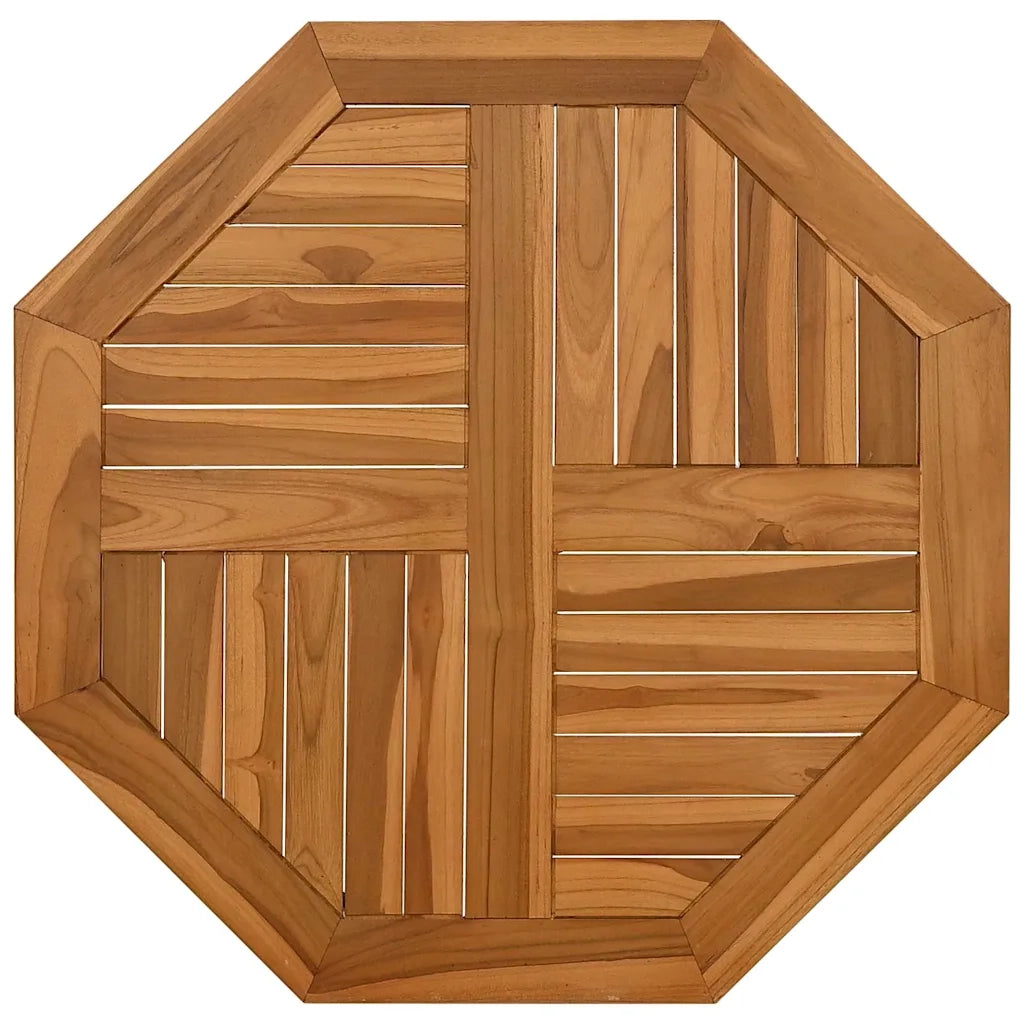 Piano per Tavolo 70x70x2,5 cm Ottagonale Legno Massello di Teak